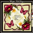 Scallop Topper Spring flowers & Butterflies Mini Kit