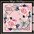 Scallop Topper Pink Roses & Butterflies Mini Kit