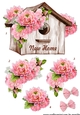 Step By Step Pretty In Pink Bow Vignette birdhouse new home 