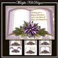 Christmas Book Purple Poinsettias