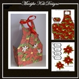 Gift Bag Christmas Poinsettias