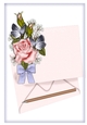 A4 Just a Note....Pink Roses