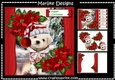 Christmas Puppy Red Borders