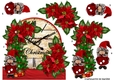 Vintage Clock Christmas Card topper