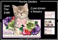 Over The Edge Cute Kitten & Flowers