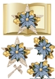 Book Christmas Poinsettia Bow