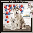 Happy Birthday Cute Puppies Balloons