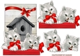 Vintage Kittens Red Bow 2