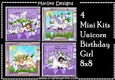 Bumperkit 4 Mini Kits Birthday Girl Unicorn