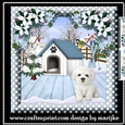 Cute Bichon Puppy Christmas Card Mini Kit