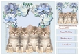 Cute Kittens Birthday Card Topper 4