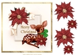 Christmas  Poinsettias Quick card  Deer