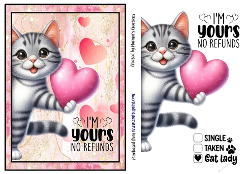 My Cat is my Valentine. 