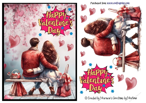 Valentine Couple on a Bench