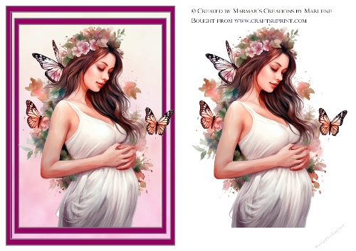 Mum to be girl butterflies