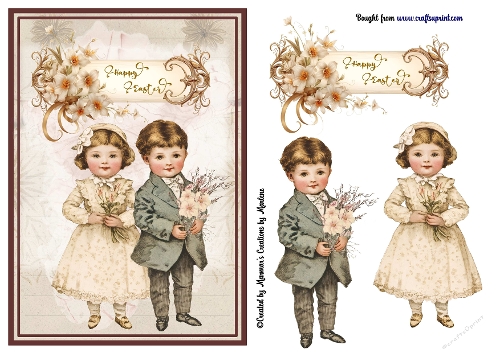 Easter Vintage - Victorian card
