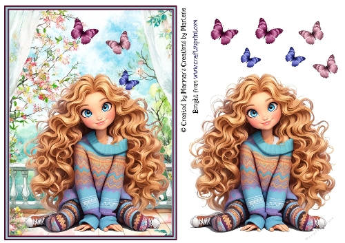 Quirky Girl Card