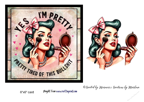 Retro Funny Sarcastic Sassy Girl card
