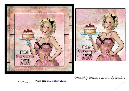 Retro Funny Sarcastic Sassy Girl card