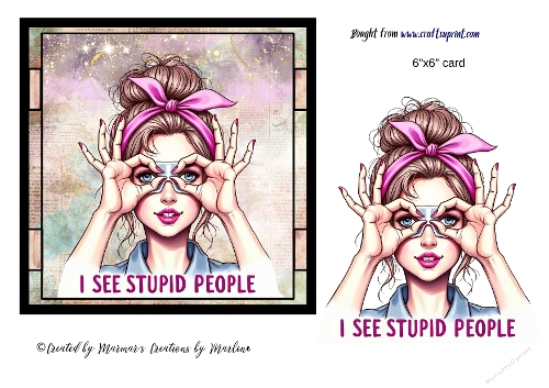 Retro Funny Sarcastic Sassy Girl card