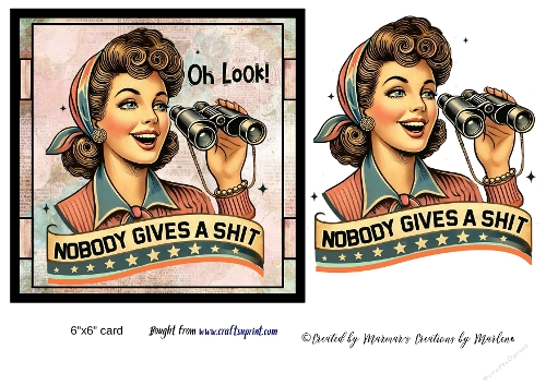 Retro Funny Sarcastic Sassy Girl card