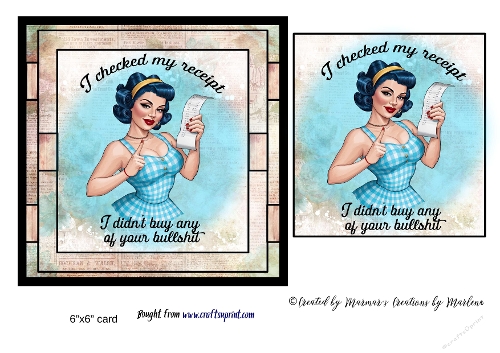 Retro Funny Sarcastic Sassy Girl card