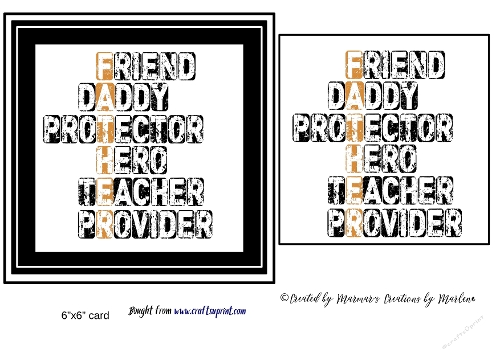 Fathers Day quick card
