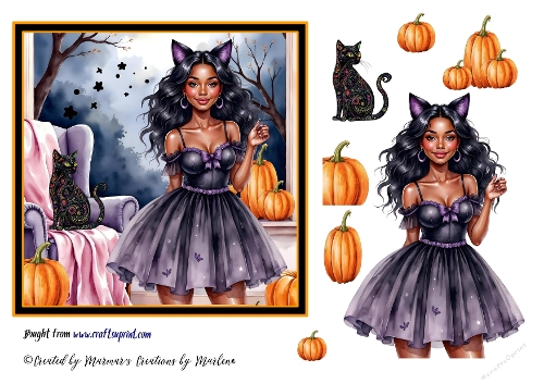 Halloween girl cards 