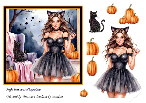 Halloween girl cards 