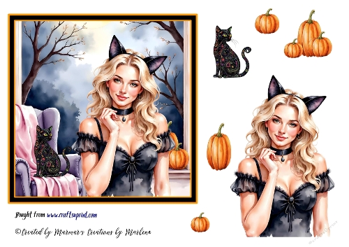 Halloween girl cards 