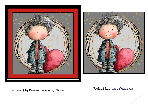Simple Valentine quick card whimsical / quirky