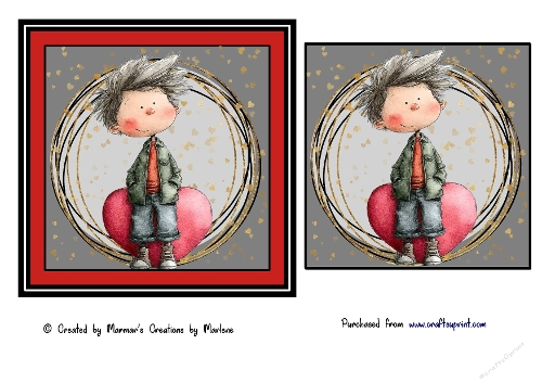 Simple Valentine quick card whimsical / quirky