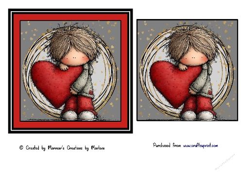 Simple Valentine quick card whimsical / quirky