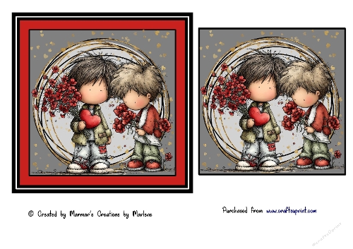 Simple Valentine quick card whimsical / quirky