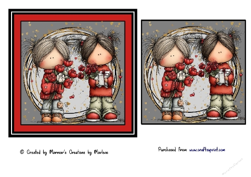 Simple Valentine quick card whimsical / quirky