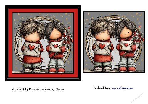 Simple Valentine quick card whimsical / quirky