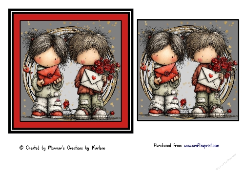 Simple Valentine quick card whimsical / quirky