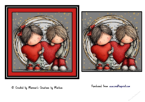 Simple Valentine quick card whimsical / quirky