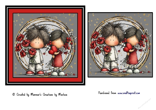 Simple Valentine quick card whimsical / quirky