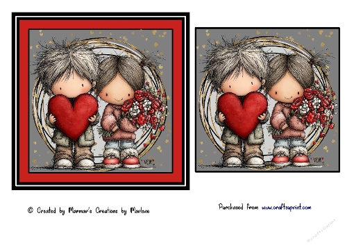 Simple Valentine quick card whimsical / quirky