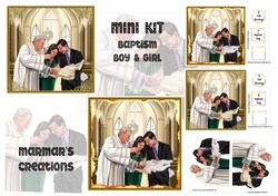 Baptism - Christening card for Boy and Girl