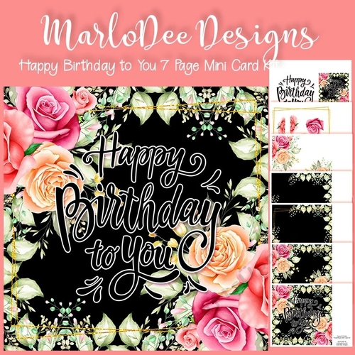 Happy Birthday to You - Beautiful Roses 8x8 Mini Card Kit