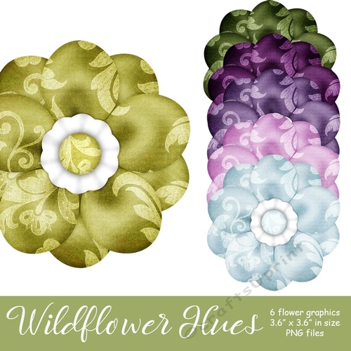 Wildflower Hues - Floral Pattern Flower Graphics