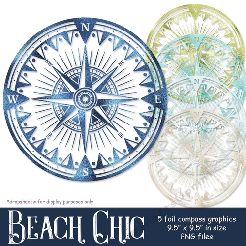 Beach Chic - Compass Graphics (foil)