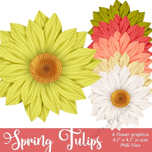 Spring Tulips -  Daisy Graphics