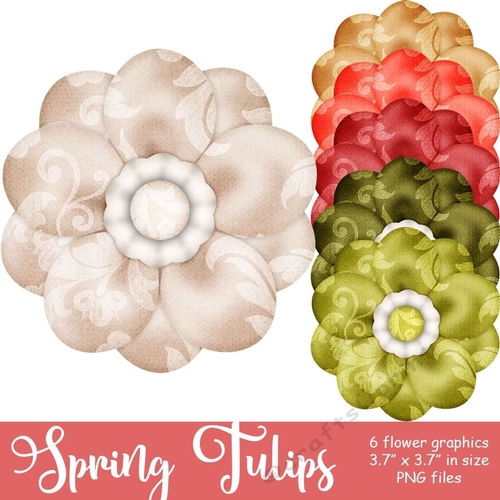 Spring Tulips -  Elegant Flower Graphics