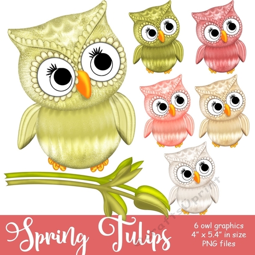 Spring Tulips -  Owl Graphics