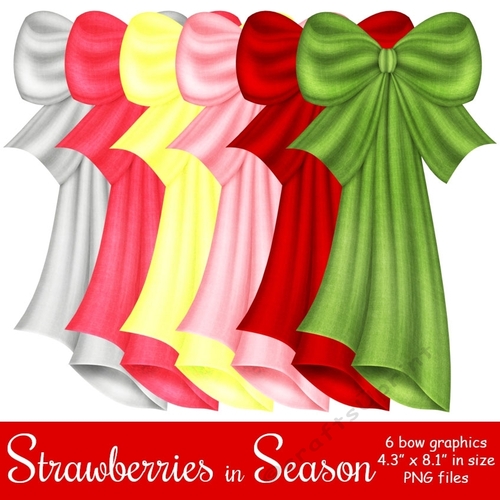 Strawberries in Season - Bow Graphics (set 2)