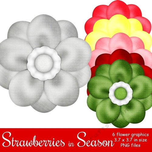 Strawberries in Season - Flower Graphics