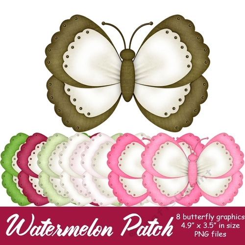 Watermelon Patch - Butterfly Graphics {set 2}